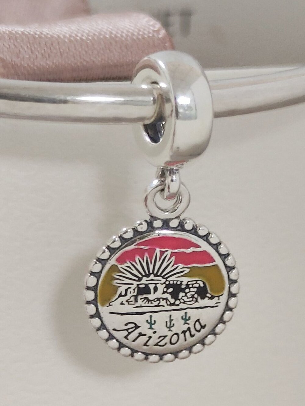 State Of Arizona Sunset Moments Dangle Charm S925 Sterling Silver